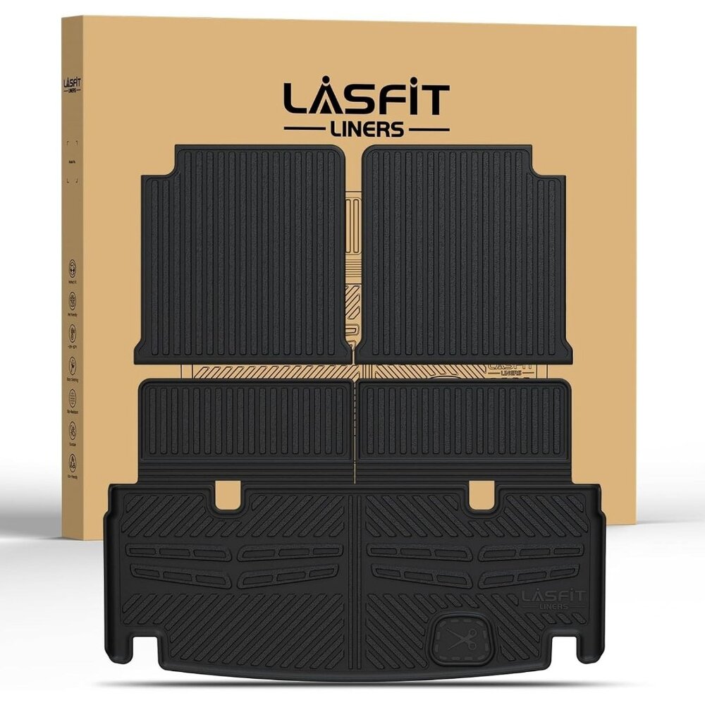LASFIT Cargo & Backrest Mats for Mercedes Benz GLS 2017-2019 350d/450/550/63